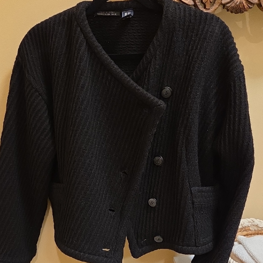 Emanuel Ungaro Black Chunky Sweater